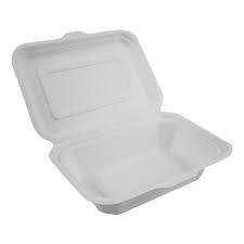 Compostable White Clamshell Boxes 7'' x 5'' -Case of 250